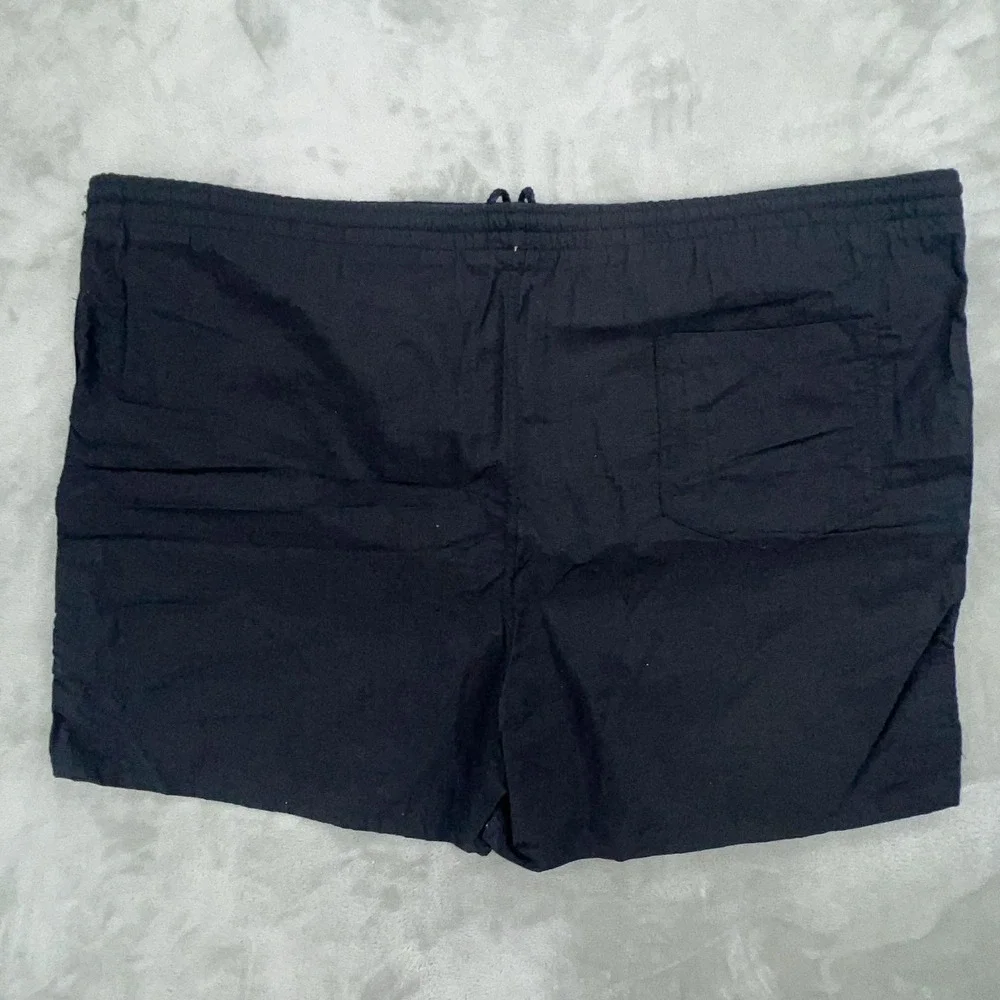 Pro Spirit‎ Mens XL Swim Trunks Black Purple Vintage Mesh Lined Nylon Shorts